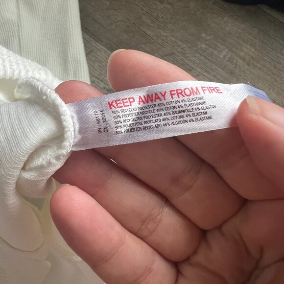 FREE PEOPLE Beach White Bubbly Puff Sleeve Off The Shoulder Mini Dress S - Picture 11 of 13